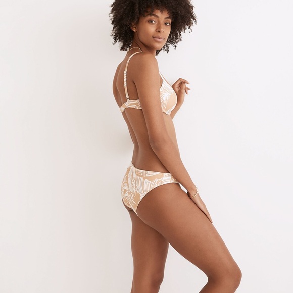 NWT Madewell Second Wave Classic Bikini Bottom in Palm Leaves - Picture 3 of 5